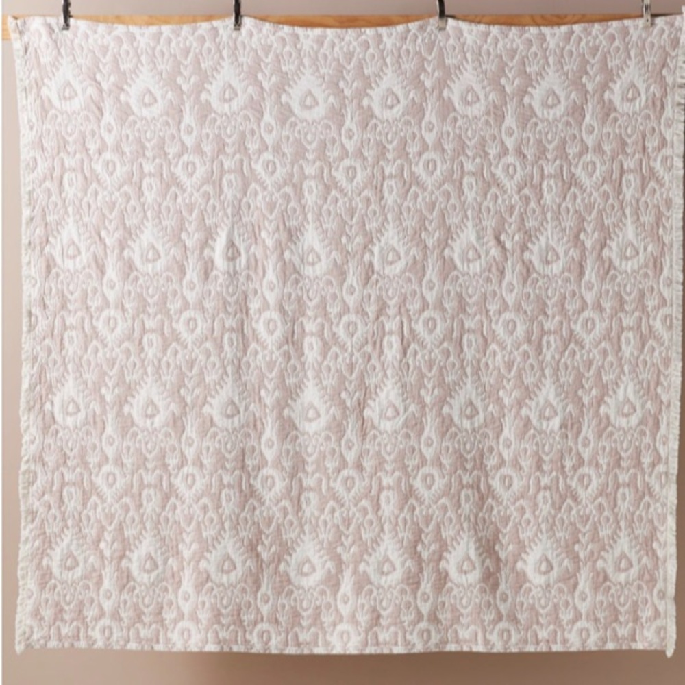 NWT Anthropologie Joslyn woven damask queen blanket - Picture 2 of 11